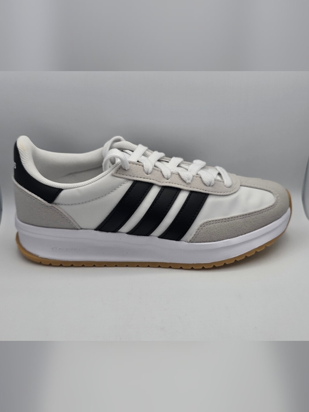 Adidas Run 70s 2.0 JWhite Sneakers with Black Stripes